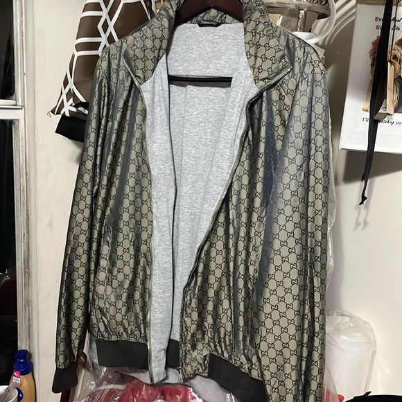Gucci Mens Jacket Double Gucci Logo Size XL 54 - Picture 3 of 7
